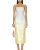 Alice + Olivia Alice + Olivia Delora Sequin Strapless Midi Dress - 2