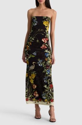 Alice + Olivia Alice + Olivia Delora Strapless Midi Dress