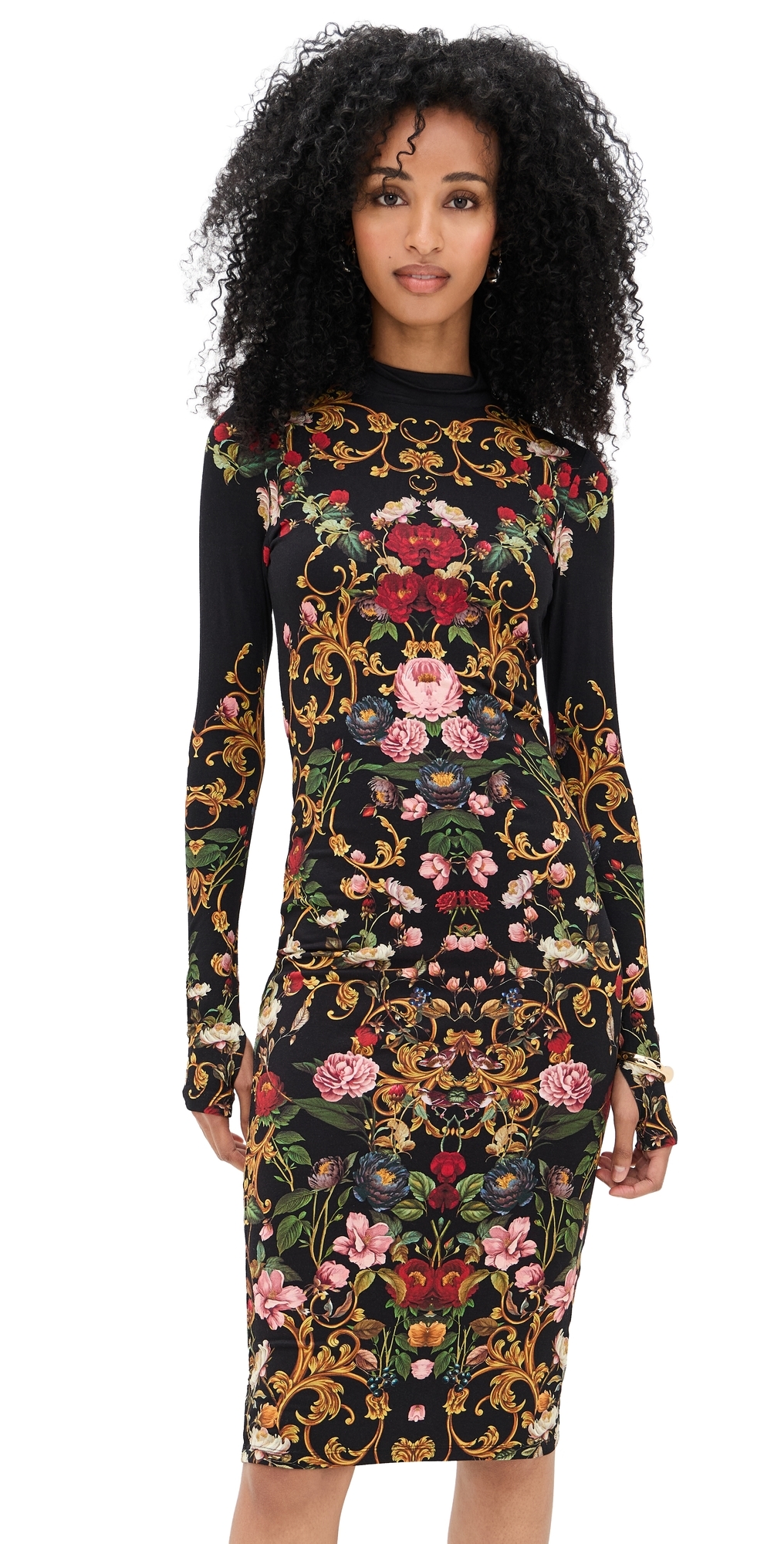 alice + olivia - Delora Turtleneck Midi Dress Evermine