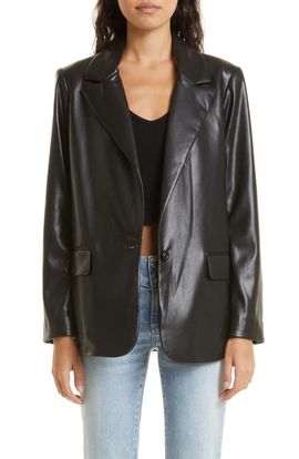 ALICE + OLIVIA ALICE + OLIVIA Denny Faux Leather Blazer