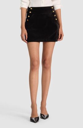 ALICE + OLIVIA ALICE + OLIVIA Donald High Waist Button Miniskirt
