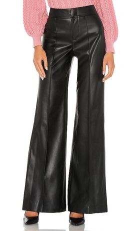 Alice + Olivia Alice + Olivia Dylan Faux Leather High Waist Wide Leg Pant