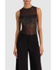 ALICE + OLIVIA ALICE + OLIVIA Embellished Bandeau Mesh Bodysuit - 1