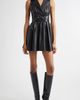 ALICE + OLIVIA ALICE + OLIVIA Emmy Faux Leather Sleeveless Dress - 5