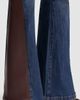 ALICE + OLIVIA ALICE + OLIVIA Faux Leather Godet High Waist Flare Jeans - 2