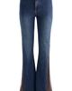 ALICE + OLIVIA ALICE + OLIVIA Faux Leather Godet High Waist Flare Jeans - 3