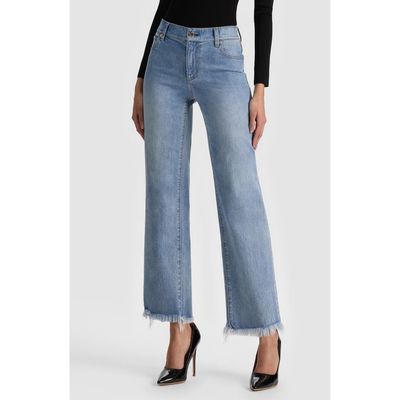 ALICE + OLIVIA ALICE + OLIVIA Fierce Raw Hem Slim Straight Leg Jeans