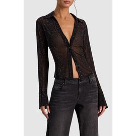 ALICE + OLIVIA ALICE + OLIVIA Freya Embellished Mesh Top