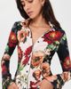 ALICE + OLIVIA ALICE + OLIVIA Freya Fitted Button Down Top Floral Radiance - 2