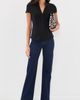 ALICE + OLIVIA ALICE + OLIVIA Freya Fitted Cap Sleeve Button Down Blouse Black - 5
