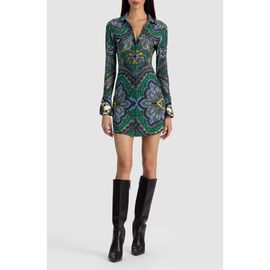 ALICE + OLIVIA ALICE + OLIVIA Freya Paisley Long Sleeve Minidress