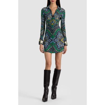 ALICE + OLIVIA ALICE + OLIVIA Freya Paisley Long Sleeve Minidress