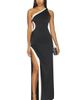 Alice + Olivia Alice + Olivia Gwendolyn Asymmetrical Cutout Midi Dress With Hardware Detail - 1