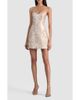 ALICE + OLIVIA ALICE + OLIVIA Hallie Metallic Damask Jacquard Cocktail Dress - 1