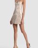 ALICE + OLIVIA ALICE + OLIVIA Hallie Metallic Damask Jacquard Cocktail Dress - 3