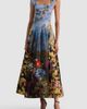 ALICE + OLIVIA ALICE + OLIVIA Hana Square Neck Tie Strap Dress - 1