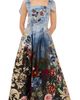 ALICE + OLIVIA ALICE + OLIVIA Hana Square Neck Tie Strap Midi Dress Alpine Dawn - 1