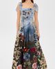 ALICE + OLIVIA ALICE + OLIVIA Hana Square Neck Tie Strap Midi Dress Alpine Dawn - 2