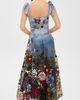 ALICE + OLIVIA ALICE + OLIVIA Hana Square Neck Tie Strap Midi Dress Alpine Dawn - 3