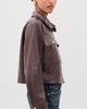 ALICE + OLIVIA ALICE + OLIVIA James Faux Leather Cropped Jacket Dark Chocolate - 4