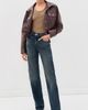 ALICE + OLIVIA ALICE + OLIVIA James Faux Leather Cropped Jacket Dark Chocolate - 5