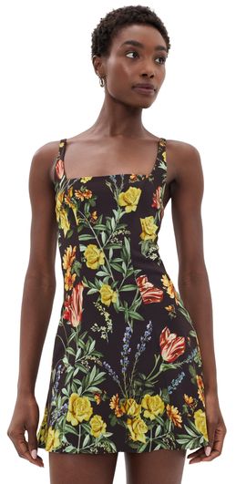 ALICE + OLIVIA ALICE + OLIVIA Julia Mini Dress Desert Springs Black