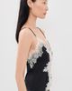 ALICE + OLIVIA ALICE + OLIVIA Julietta Cutaway Lace Slip Top Black/Chino - 4