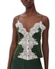 ALICE + OLIVIA ALICE + OLIVIA Julietta Cutaway Lace Slip Top Dark Fern - 1