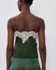 ALICE + OLIVIA ALICE + OLIVIA Julietta Cutaway Lace Slip Top Dark Fern - 3