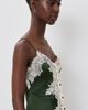 ALICE + OLIVIA ALICE + OLIVIA Julietta Cutaway Lace Slip Top Dark Fern - 4