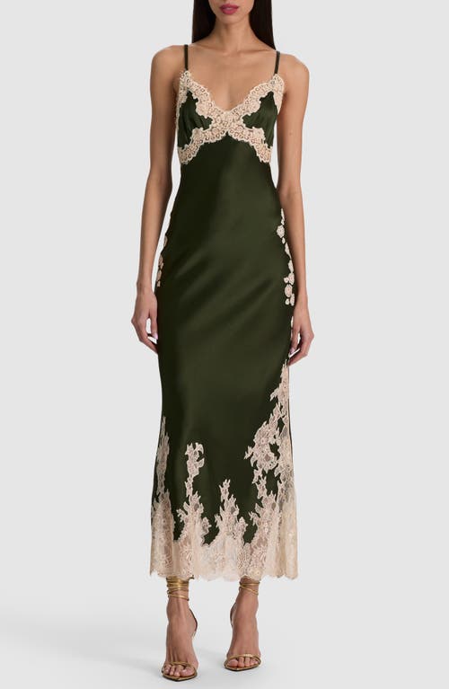 Alice + Olivia Alice + Olivia Julietta Lace Trim Slip Midi Dress