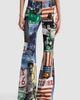 ALICE + OLIVIA ALICE + OLIVIA Kai Low Rise Flare Patchwork Jeans - 1