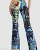 ALICE + OLIVIA ALICE + OLIVIA Kai Low Rise Flare Patchwork Jeans - 2