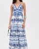 ALICE + OLIVIA ALICE + OLIVIA Karolina Smocked Waist Tiered Maxi Dress Solstice - 6