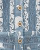 ALICE + OLIVIA ALICE + OLIVIA Kathryn Embroidered Blouse Deep Denim Blue/Vanilla - 6