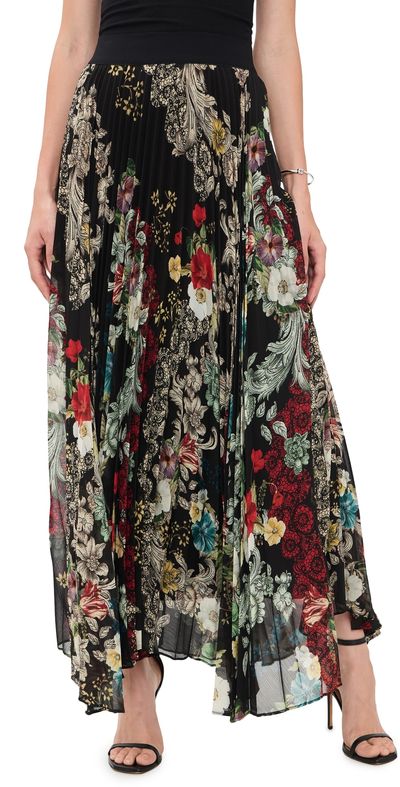 ALICE + OLIVIA ALICE + OLIVIA Katz Asymmetrical Pleated Maxi Skirt Free Spirit