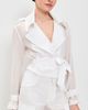 ALICE + OLIVIA ALICE + OLIVIA Keith Sheer Combo Cropped Trench with Belt Off White - 2