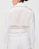 ALICE + OLIVIA ALICE + OLIVIA Keith Sheer Combo Cropped Trench with Belt Off White - 3
