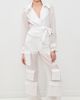 ALICE + OLIVIA ALICE + OLIVIA Keith Sheer Combo Cropped Trench with Belt Off White - 5
