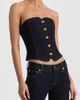 ALICE + OLIVIA ALICE + OLIVIA Kelcey Denim Corset Top - 3