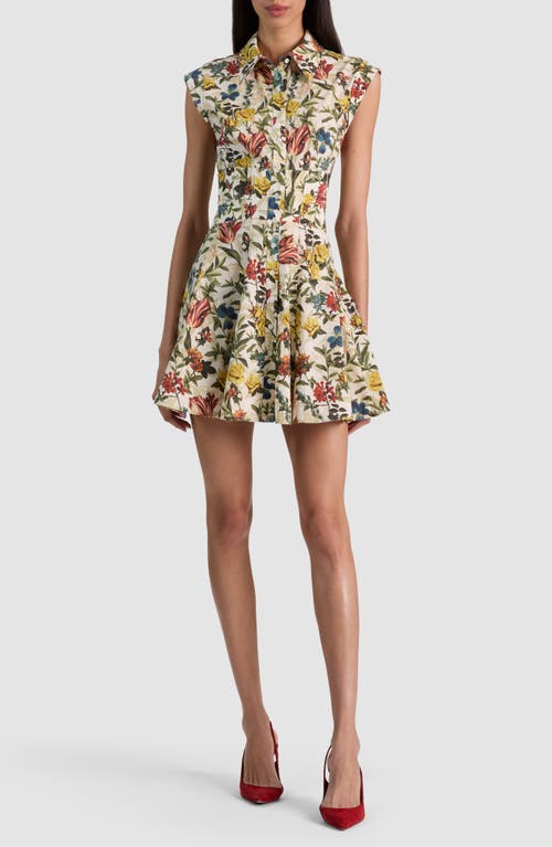 Alice + Olivia Alice + Olivia Kim Floral Paneled Minidress