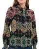 ALICE + OLIVIA ALICE + OLIVIA Lloyd Neck Wrap Button Down Shirt Road To Love Lg - 1