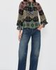 ALICE + OLIVIA ALICE + OLIVIA Lloyd Neck Wrap Button Down Shirt Road To Love Lg - 5