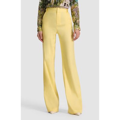 Alice + Olivia Alice + Olivia Lula Linen Blend Flare Leg Pants