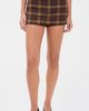 ALICE + OLIVIA ALICE + OLIVIA Mace Mini Skort DARK CHOCOLATE/CAMEL - 2