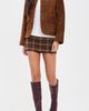 ALICE + OLIVIA ALICE + OLIVIA Mace Mini Skort DARK CHOCOLATE/CAMEL - 5