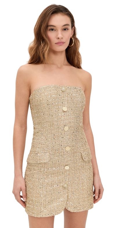 slim fit dress slacks Balmain Black Wool Cache-Coeur Blazer Dress with Gold Buttons