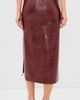 ALICE + OLIVIA ALICE + OLIVIA Maeve Vegan Midi Skirt Cognac - 3