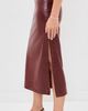 ALICE + OLIVIA ALICE + OLIVIA Maeve Vegan Midi Skirt Cognac - 4
