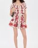 ALICE + OLIVIA ALICE + OLIVIA Mclaine Button Down Tiered Mini Dress Orchard Glow - 5